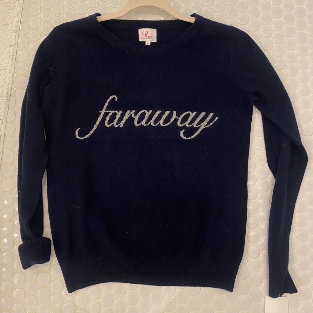 Pink Pinapple Nantucket Faraway Cashmere Sweater, Size Small, Never worn tags on